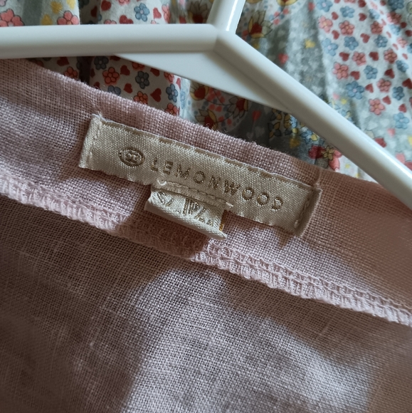 LEMONWOOD Soft Pink Pure Linen Open Front Jacket M - Picture 4 of 5